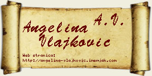 Angelina Vlajković vizit kartica